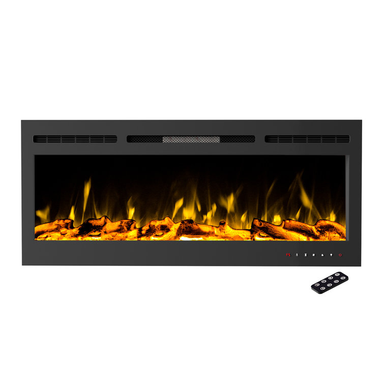 Symple Stuff 60” electric fireplace front vent, wall mount or recessed3 colour led flame, 10